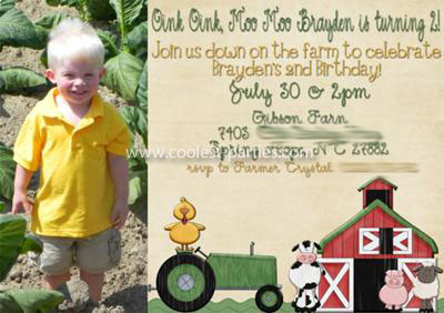 Year   Birthday Party Ideas on Birthday Party On Coolest Down On The Farm 2nd Birthday Party