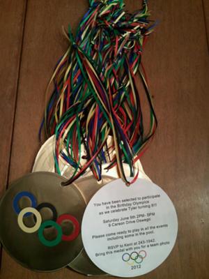 Carnival Themed Birthday Party Ideas on Gold Medals That Serve As The Invitations