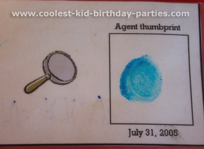 Tabitha's Secret Agent Party Tale Birthday Idea