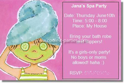 Spa Girl Birthday Party