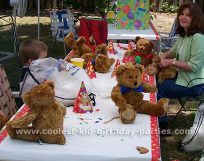 teddy bear themed birthday party for boy