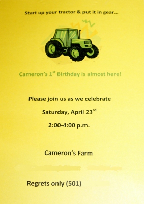 John Deere Tractor Birthday Party