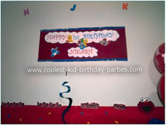 Nikash Sesame Street Party Banner