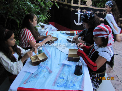 Pirate Birthday Party Craft Making