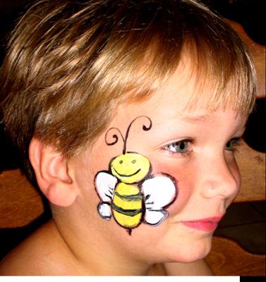 Bumble Bee Face Painting Idea