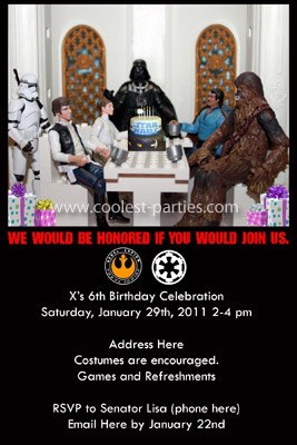 Star Wars Birthday Party - Cardboard Instructions